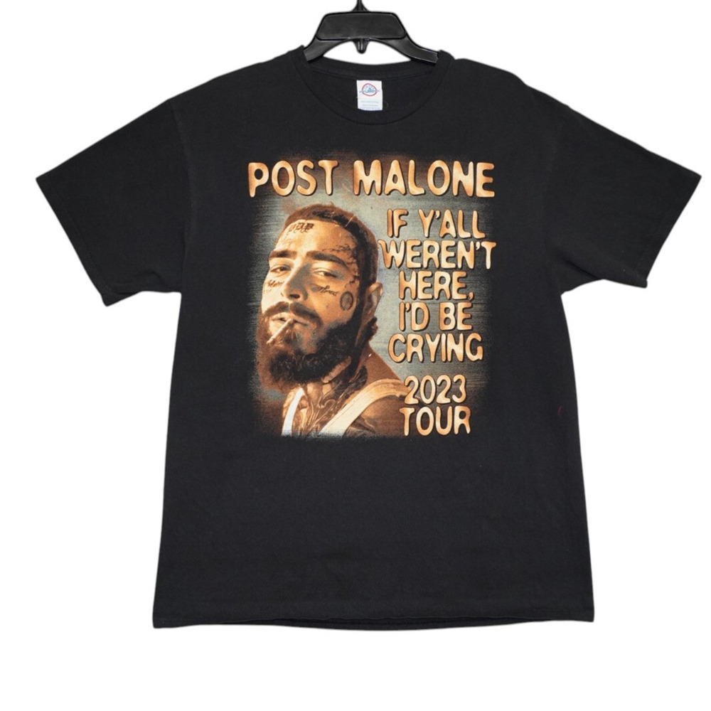Post Malone 2023 Tour T-Shirt – "If Y’all Weren’t Here, I’d Be Crying" – Size L